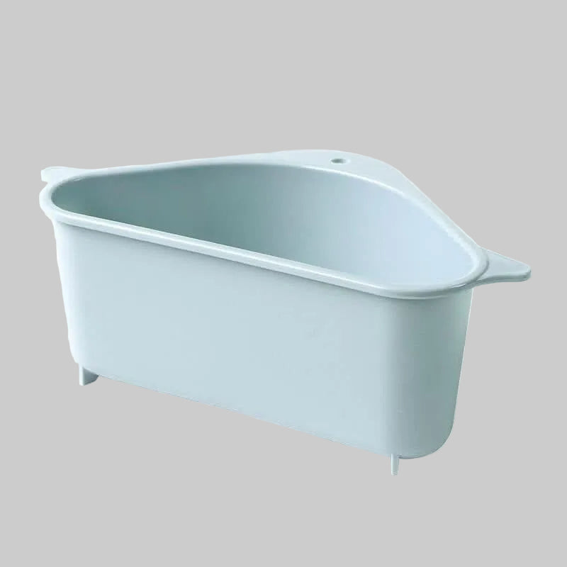 Triangular sink organizer for kitchen sink – space-saving