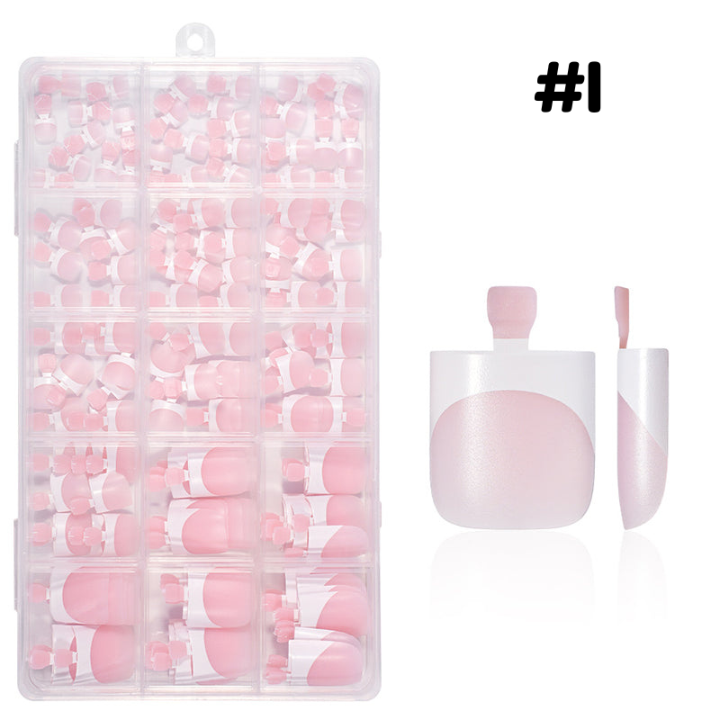 Reusable Press-On Toenails with Gel Base for At-Home Pedicure