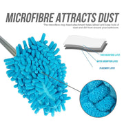 Telescopic 3-in-1 Cleaning Brush with Interchangeable Heads