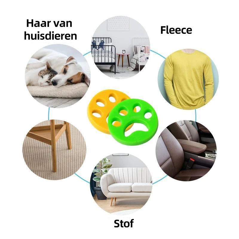 Reusable Silicone Pet Hair Remover for Washing Machine & Dryer (4 Pack)