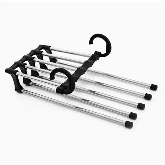 Foldable 5-in-1 Closet Hanger – Space-Saving Stainless Steel