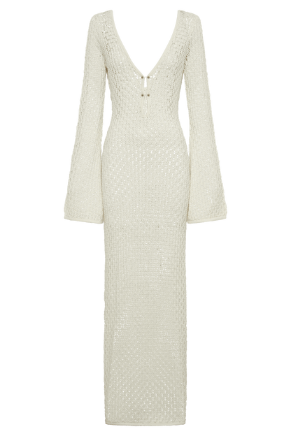Elegant White Dress with Flattering Silhouette for Women