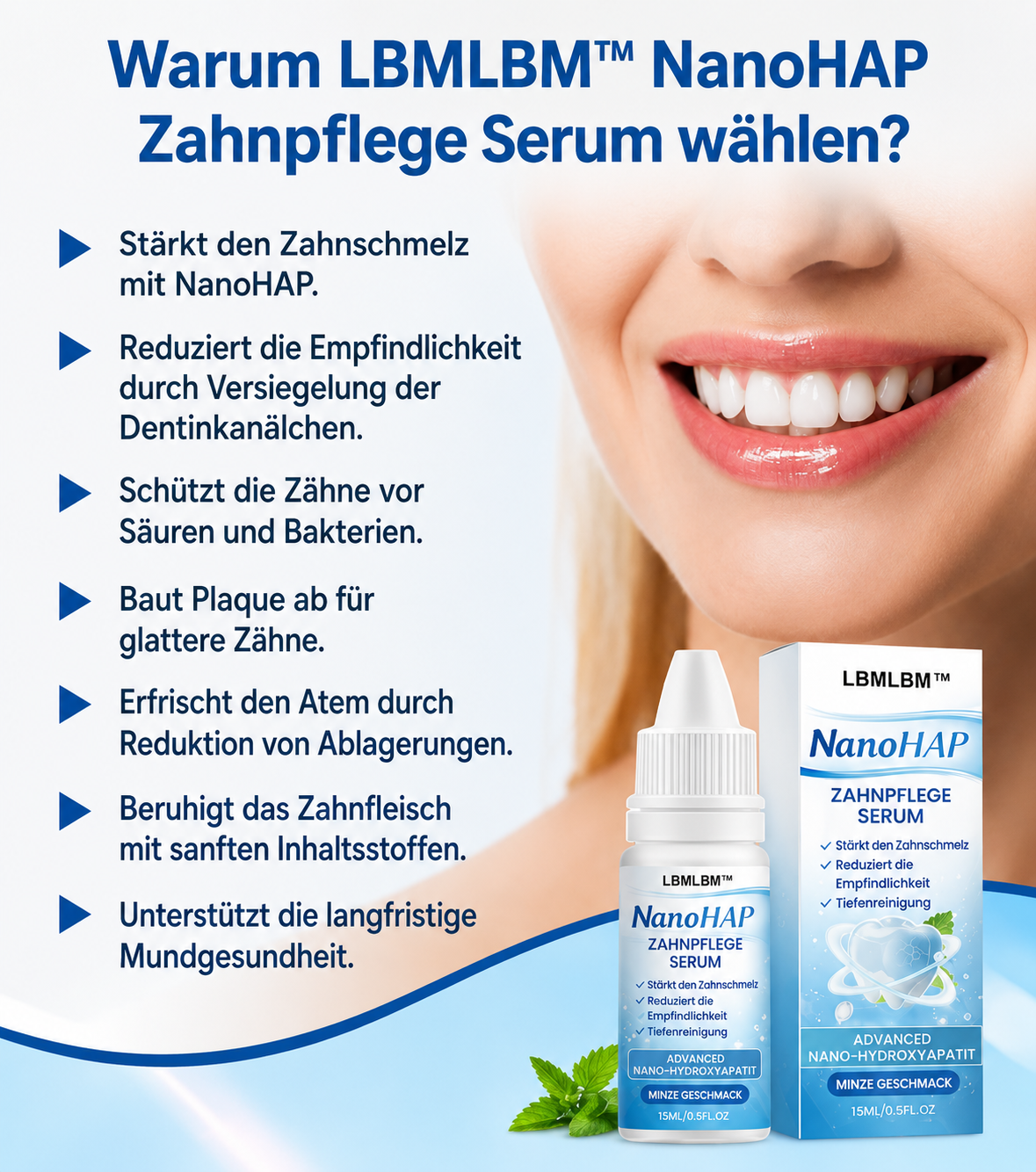 Nano-Hydroxyapatite Tooth Enamel Serum for Sensitive Teeth