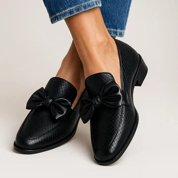 Bow Detail Classic Orthopedic Loafers