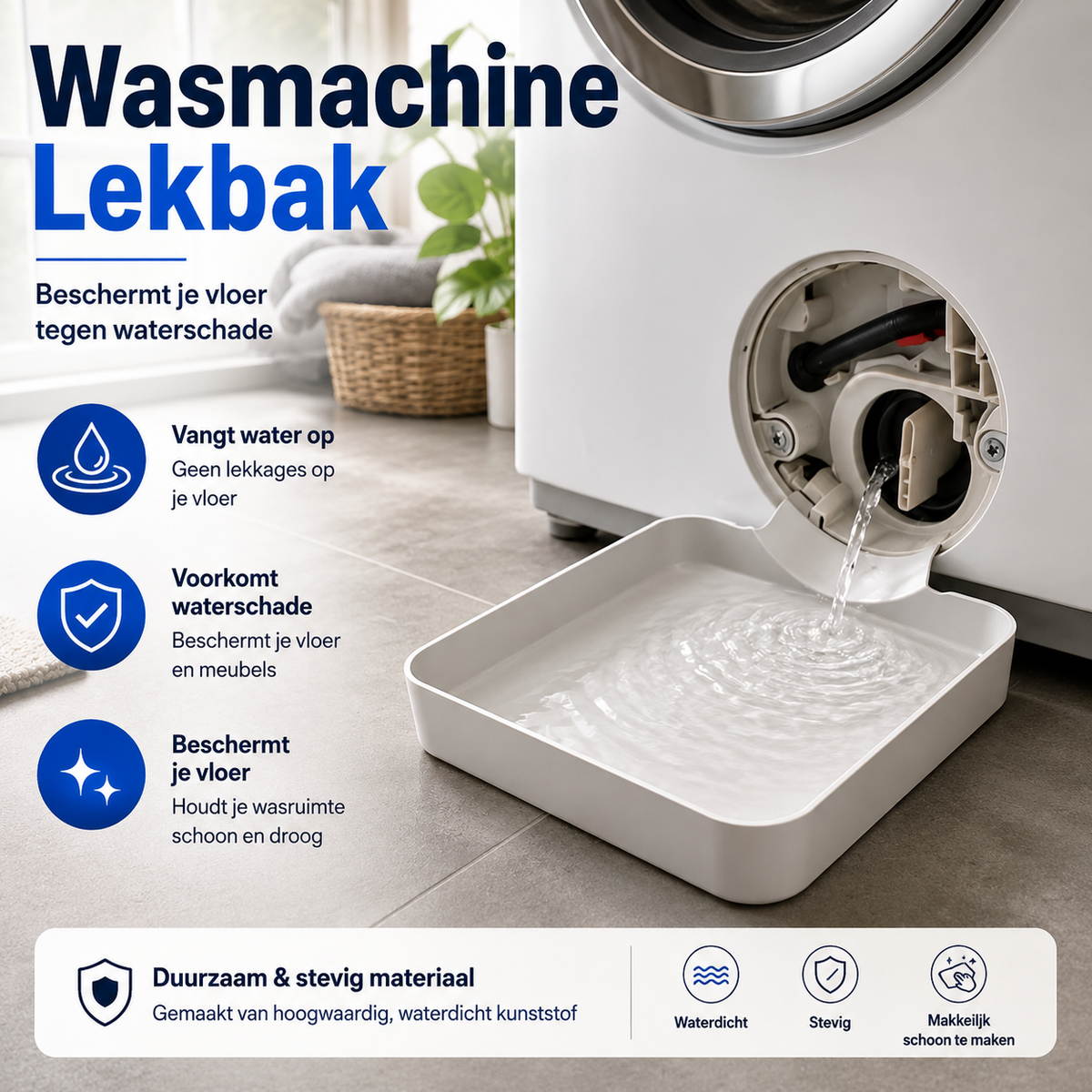 Washing Machine Filter Drip Tray – Slim Water Catcher for Clean Filter Drainage