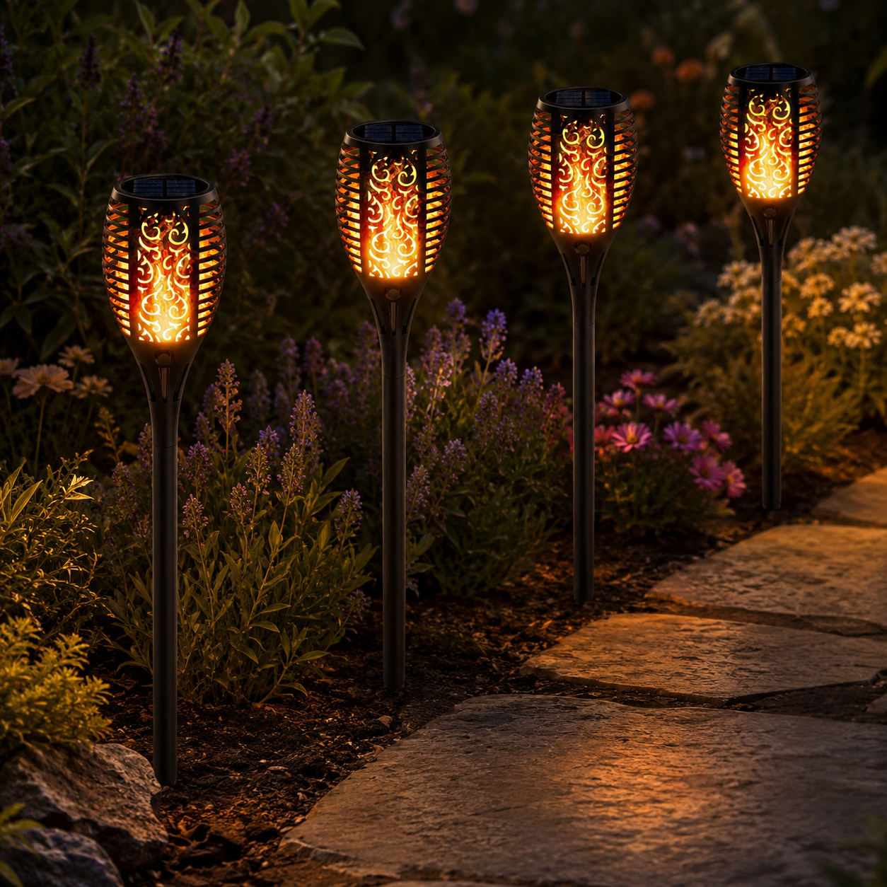 SolarTorch – Warm Solar Lighting for Your Garden [50% Off]