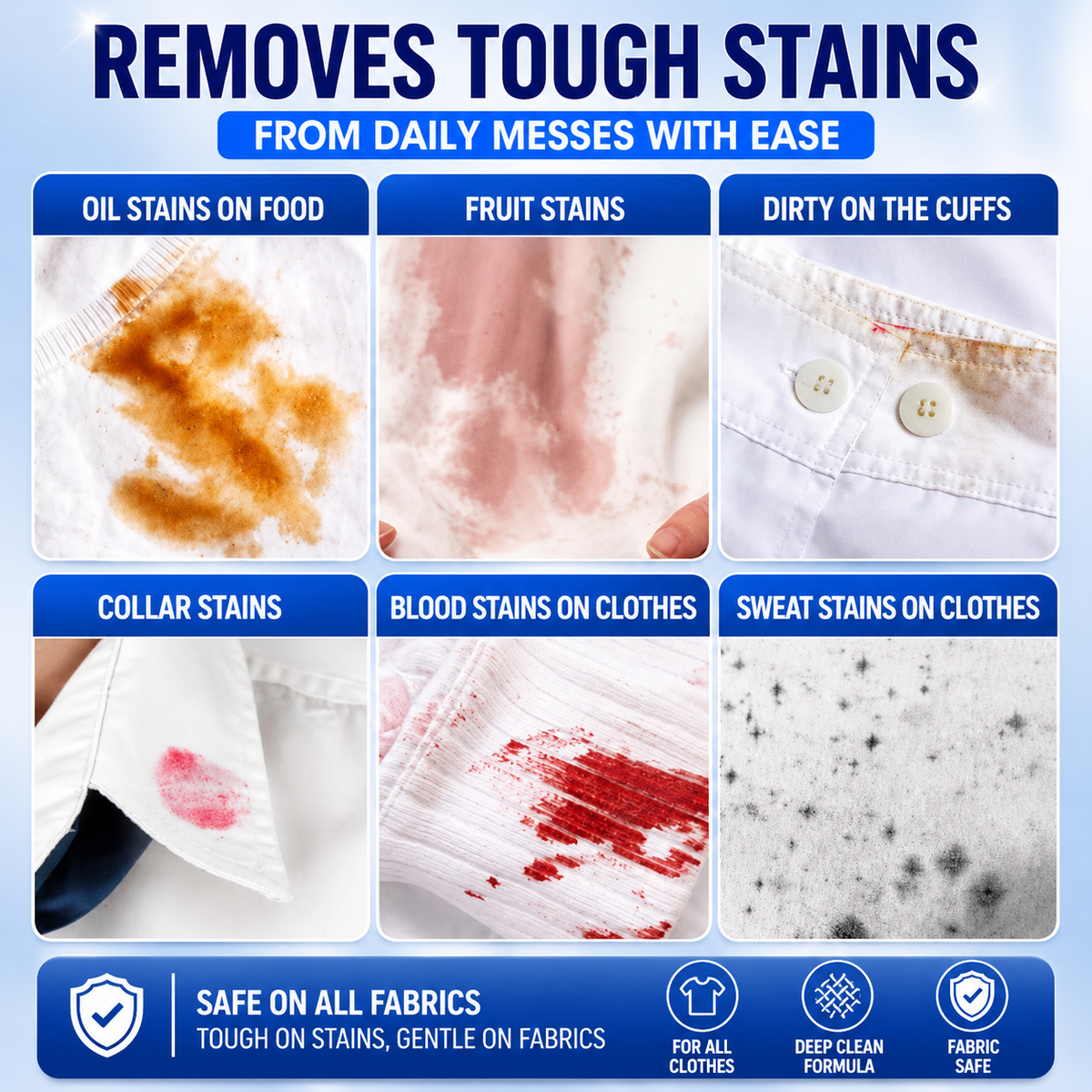 Fabric Stain Remover Spray – Bleach-Free Textile Cleaner for All Fabrics