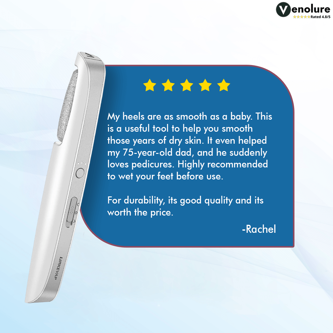 Electric Callus Remover for Feet with 3 Speed Settings & LED Light