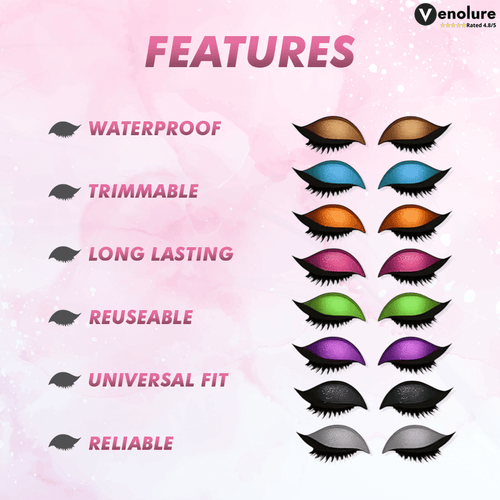 Reusable Peel & Stick Eye Makeup Stickers – Waterproof Instant Glam Look