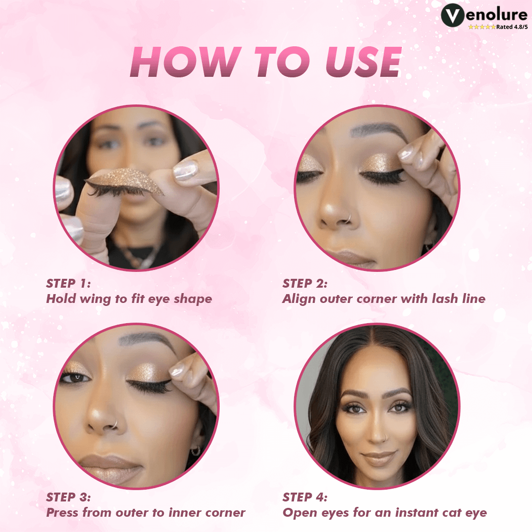 Reusable Peel & Stick Eye Makeup Stickers – Waterproof Instant Glam Look