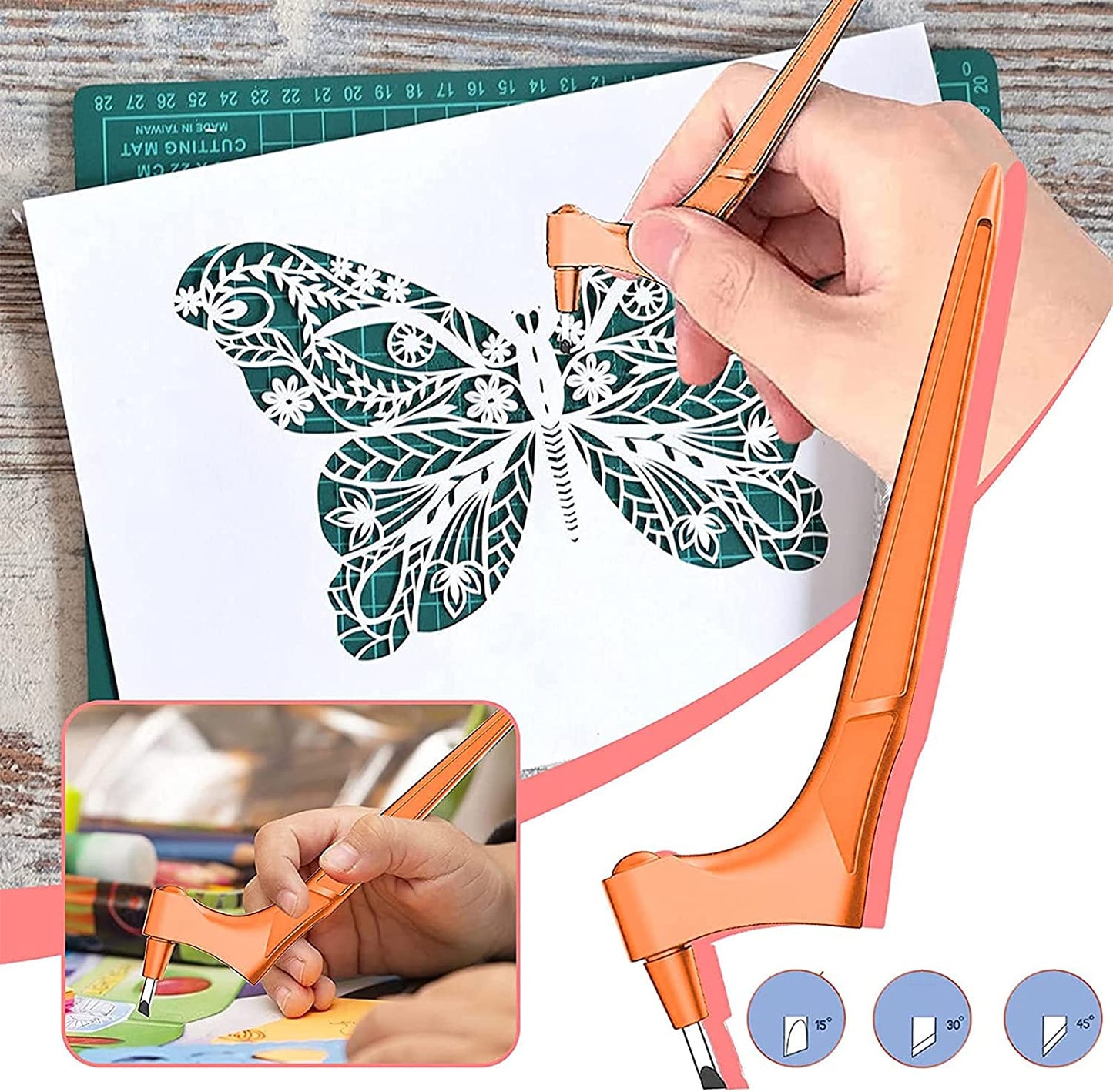 CraftPro™ – 360° rotating blade for safe precision & creative crafting [1 + 1 Free]