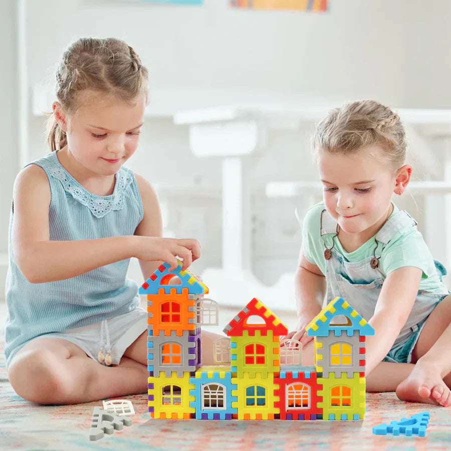 Montessori Creative Building Blocks Set for Kids – 48 Pieces BPA-Free