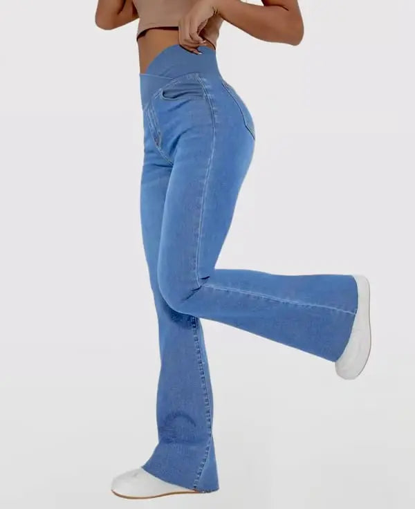 Maxim™ – Women’s High-Waist Stretch Jeans with Flattering Flare [50% Off]