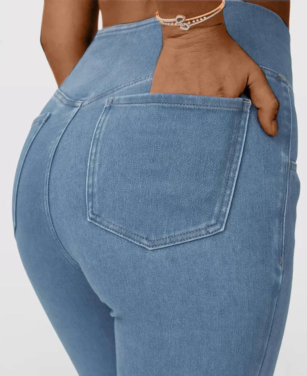 Maxim™ – Women’s High-Waist Stretch Jeans with Flattering Flare [50% Off]
