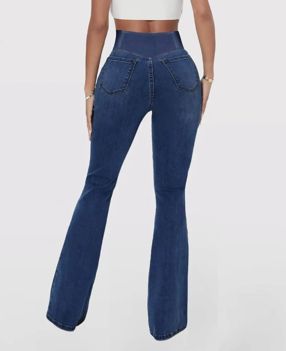 Maxim™ – Women’s High-Waist Stretch Jeans with Flattering Flare [50% Off]