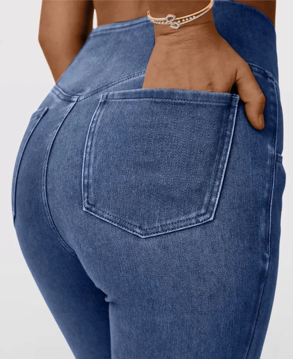 Maxim™ – Women’s High-Waist Stretch Jeans with Flattering Flare [50% Off]