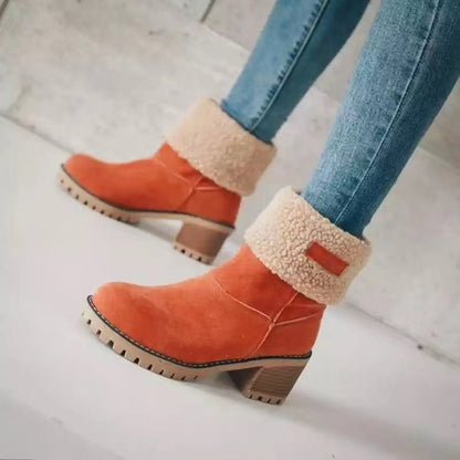 Winter Warm Women Boots Cozy Heel Fit