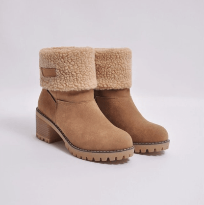 Winter Warm Women Boots Cozy Heel Fit