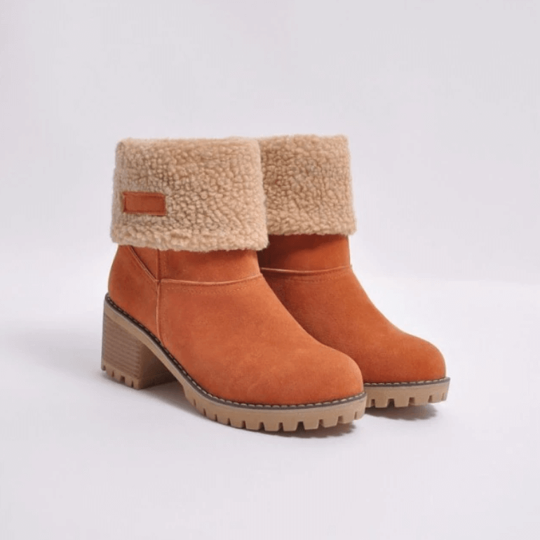 Winter Warm Women Boots Cozy Heel Fit