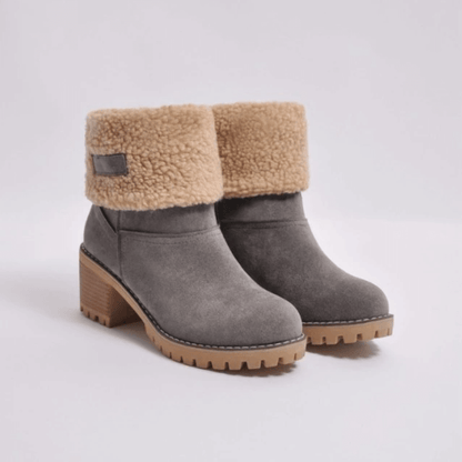 Winter Warm Women Boots Cozy Heel Fit