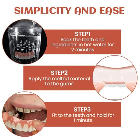 Dental Prosthesis Silicone Set | Custom-Fit Denture Liner | Soft & Non-Toxic Comfort Gel