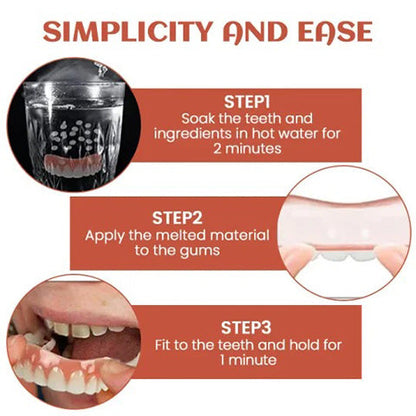 Dental Prosthesis Silicone Set | Custom-Fit Denture Liner | Soft & Non-Toxic Comfort Gel