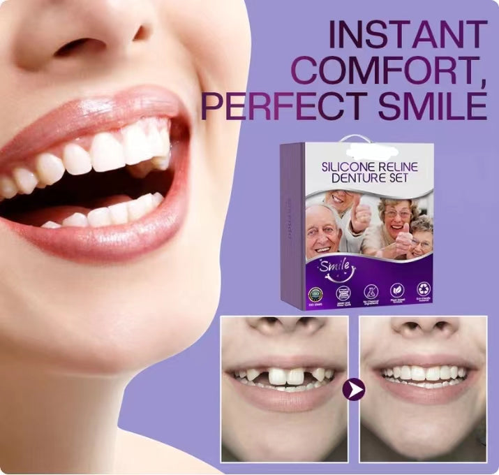 Silicone Denture Liner Set for Upper & Lower Dentures – Comfort Fit