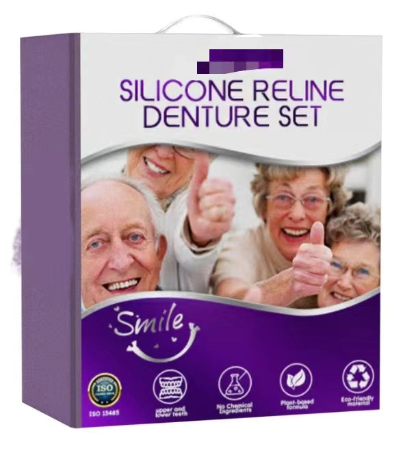 Denture Liner Set | Silicone Comfort Fit |  Upper & Lower Compatible | SmileHold