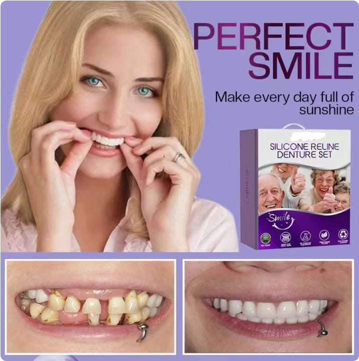Silicone Denture Liner Set for Upper & Lower Dentures – Comfort Fit