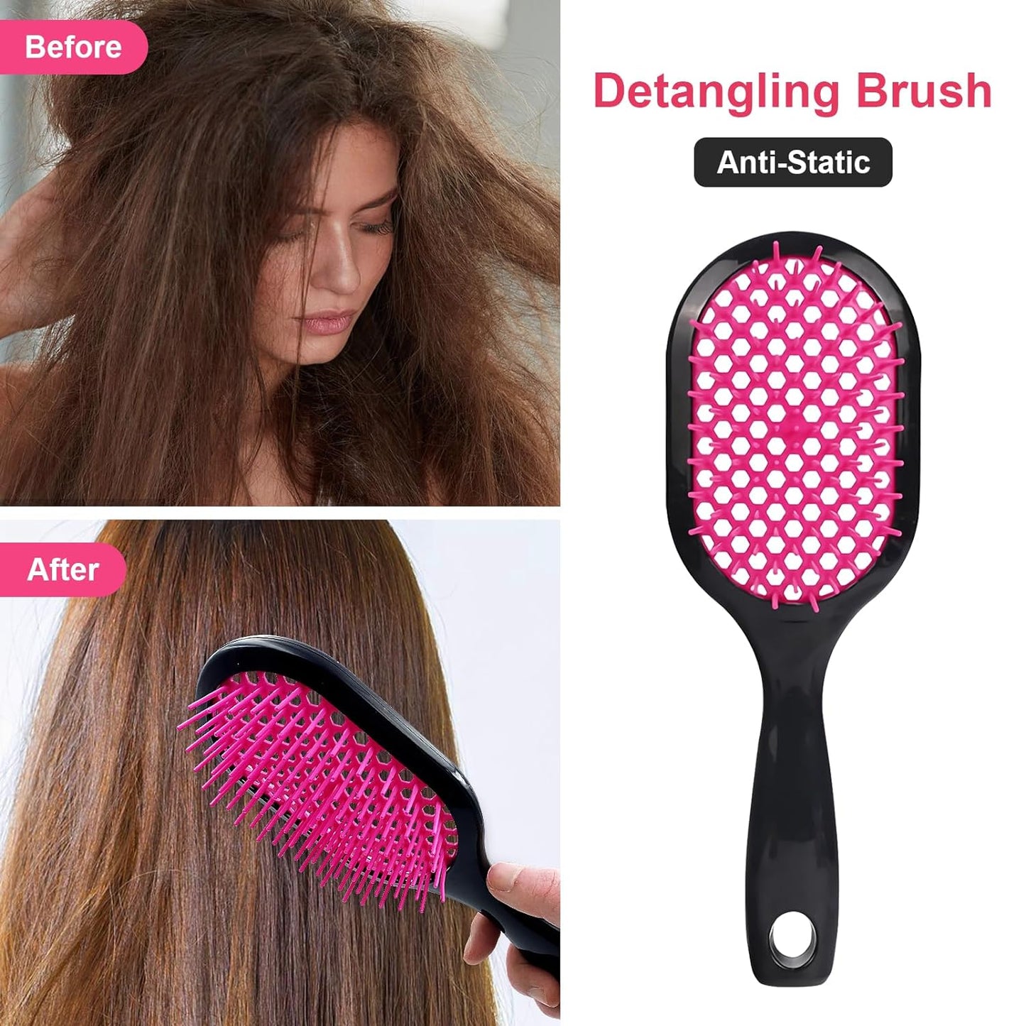 Detangling Hair Brush | Pain-Free Brushing | Anti-Static Design | All Hair Types | KnotKlear