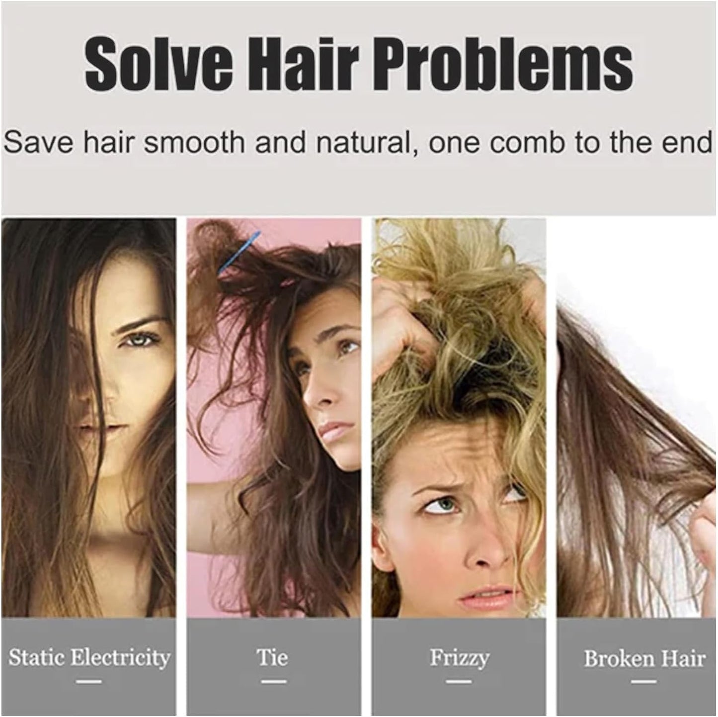 Detangling Hair Brush | Pain-Free Brushing | Anti-Static Design | All Hair Types | KnotKlear