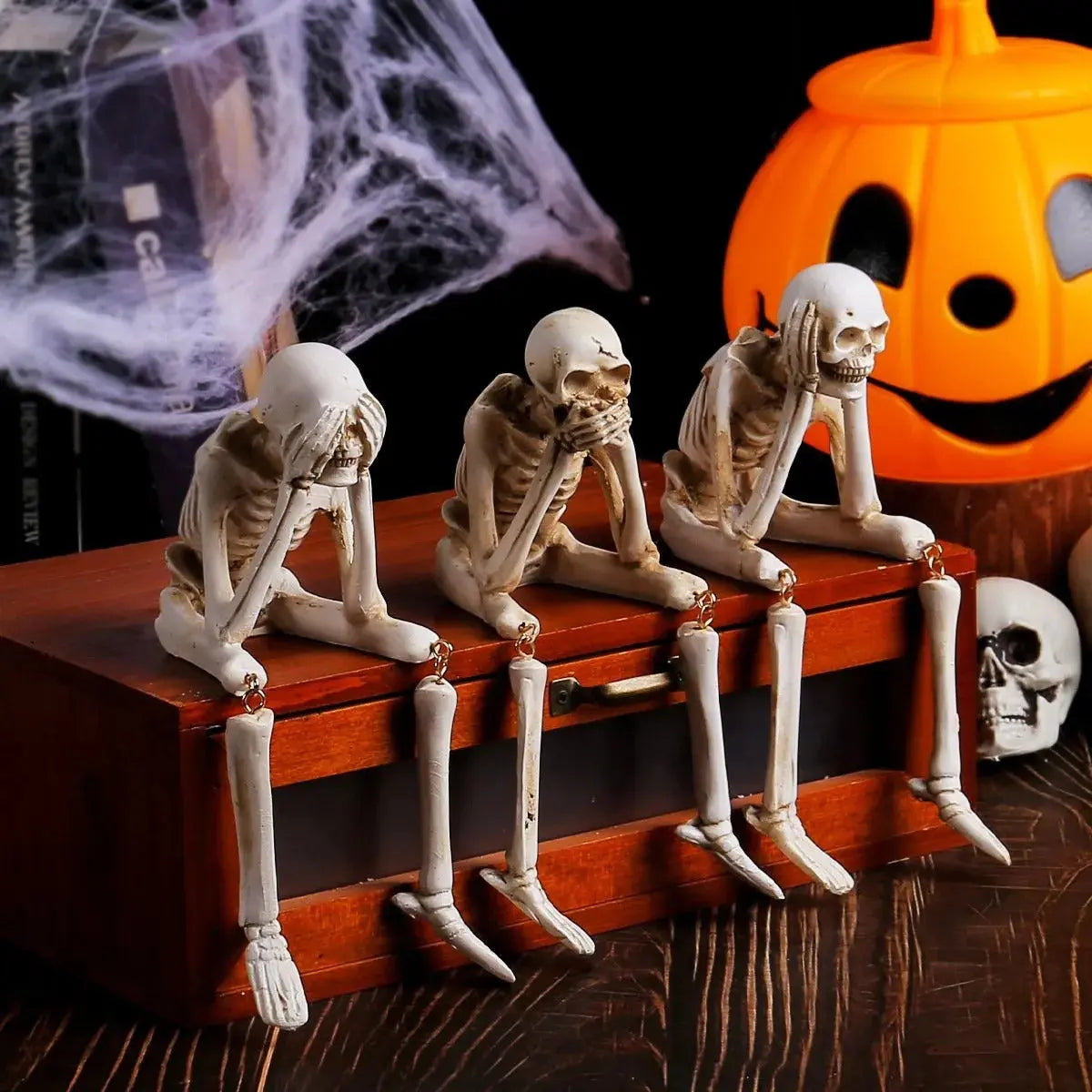 [Set of 3] SkullBudy™ – Creepy Fireplace Decoration for Halloween & Party [50% Off]