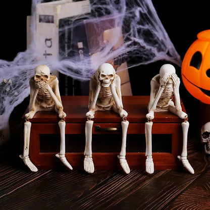 [Set of 3] SkullBudy™ – Creepy Fireplace Decoration for Halloween & Party [50% Off]
