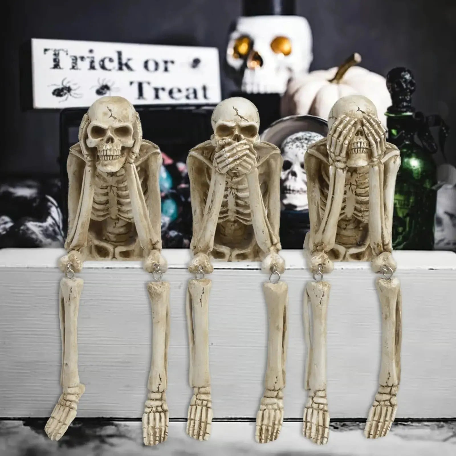 [Set of 3] SkullBudy™ – Creepy Fireplace Decoration for Halloween & Party [50% Off]