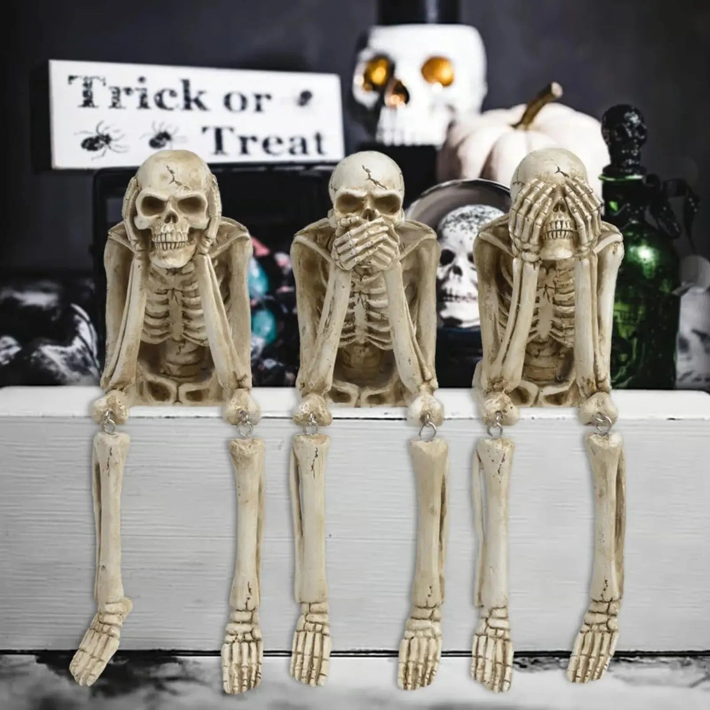 [Set of 3] SkullBudy™ – Creepy Fireplace Decoration for Halloween & Party [50% Off]