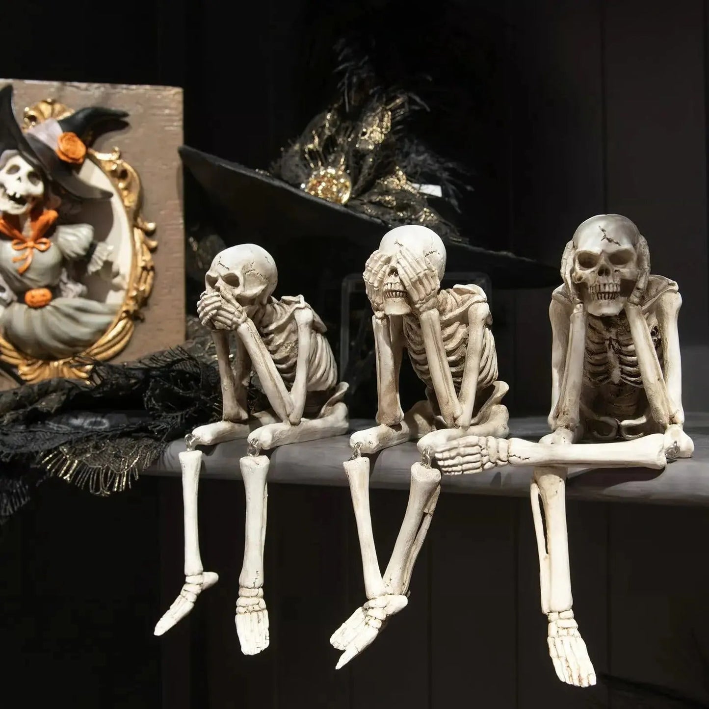 [Set of 3] SkullBudy™ – Creepy Fireplace Decoration for Halloween & Party [50% Off]