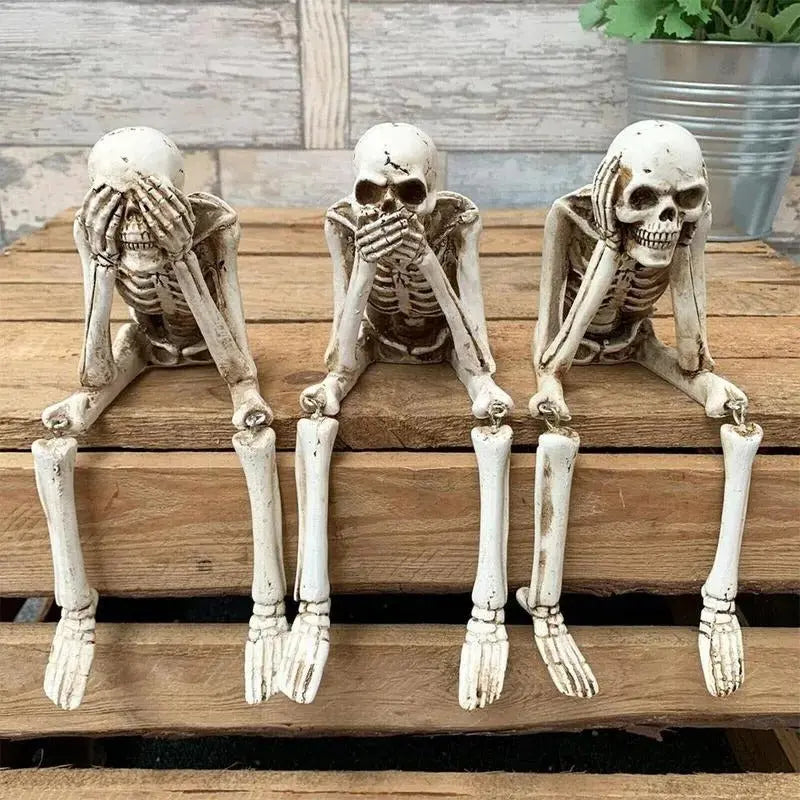 [Set of 3] SkullBudy™ – Creepy Fireplace Decoration for Halloween & Party [50% Off]