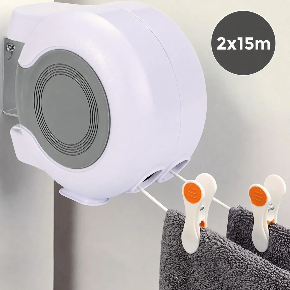 Retractable Clothesline Wall Mounted – 30m Drying Space, Indoor & Outdoor