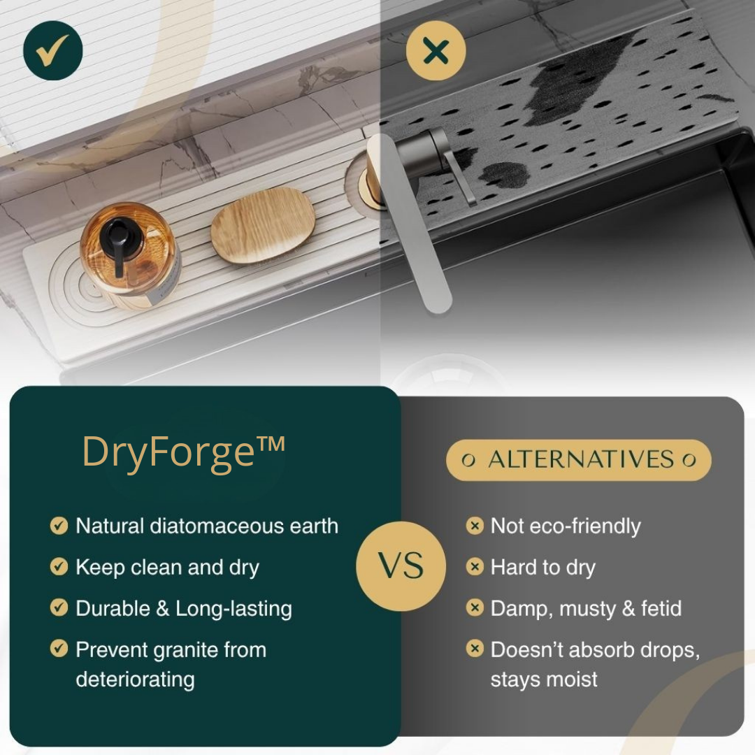 Super Absorbent Diatomaceous Earth Stone Mat for Kitchen Sink