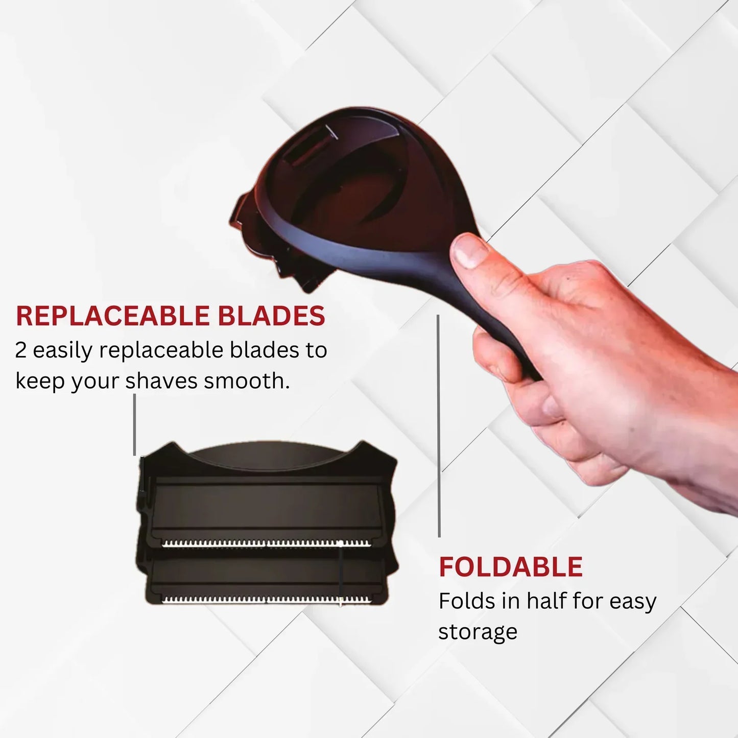 Easy Grooming Tool | Extra-Long Handle | Pain-Free Back Hair Removal |  SmoothReach