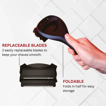 Easy Grooming Tool | Extra-Long Handle | Pain-Free Back Hair Removal |  SmoothReach