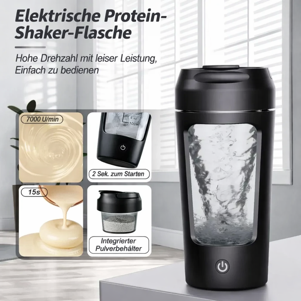 Electric Protein Shaker Bottle with Self-Mixing Motor