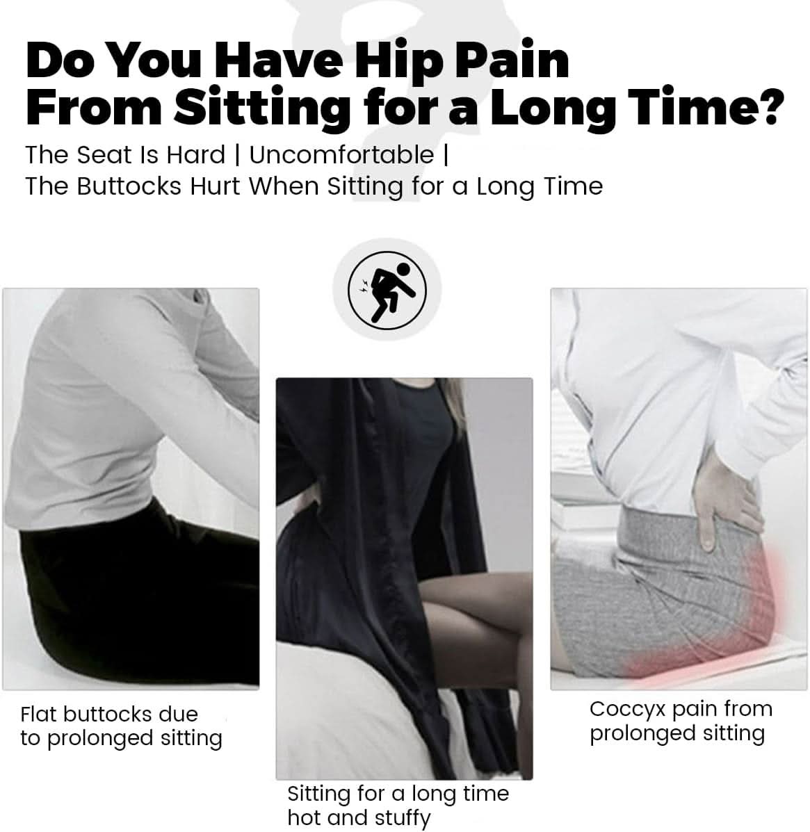 Ergonomic memory foam seat cushion | Pressure-relieving & non-slip | ErgoComfort