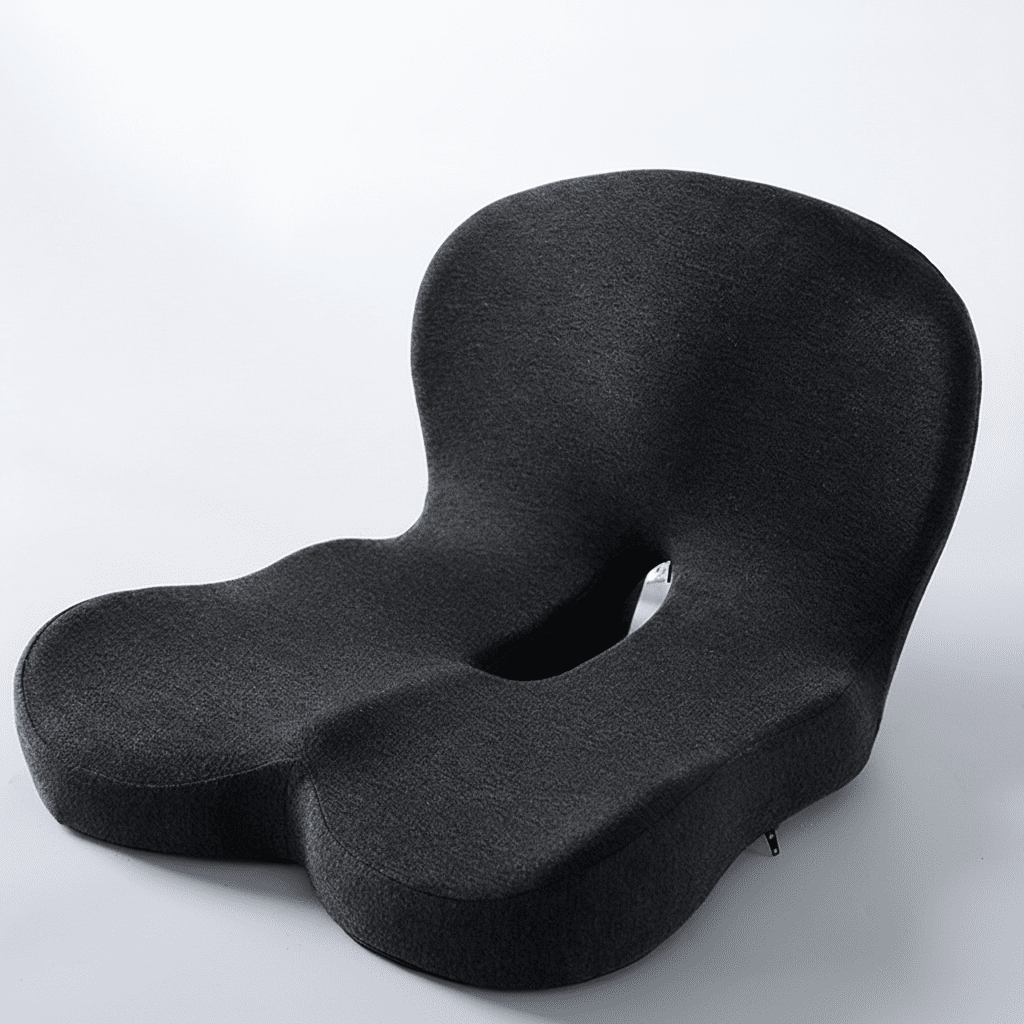 Memory Foam Seat Cushion with Non-Slip Base for Office & Car