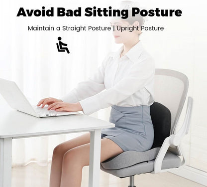 Ergonomic memory foam seat cushion | Pressure-relieving & non-slip | ErgoComfort