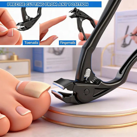 Stainless Steel Nail Clipper with Long Handle for Thick Nails