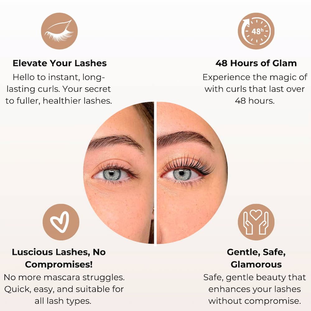 Heated Eyelash Curler with 3 Temperature Levels for Long-Lasting Lift