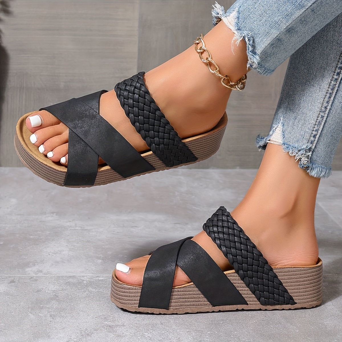 Faith | Women’s Supportive Wedge Slide Sandals