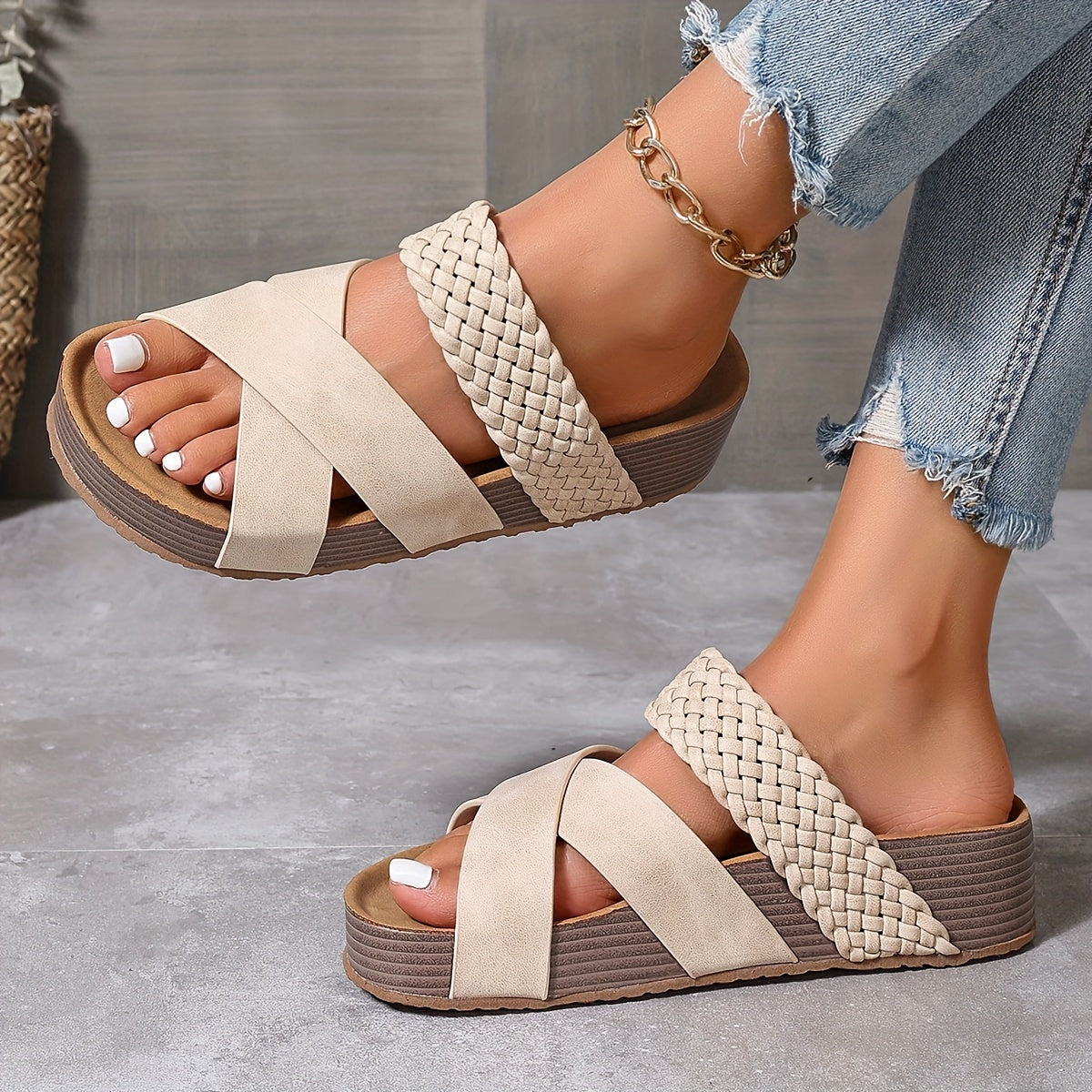 Faith | Women’s Supportive Wedge Slide Sandals