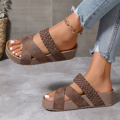 Faith | Women’s Supportive Wedge Slide Sandals